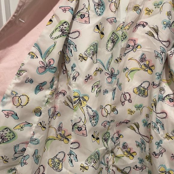 Vintage Casual Corner Pale Pink Trenchcoat Size Small - Picture 6 of 11